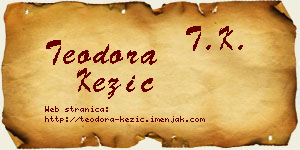 Teodora Kezić vizit kartica